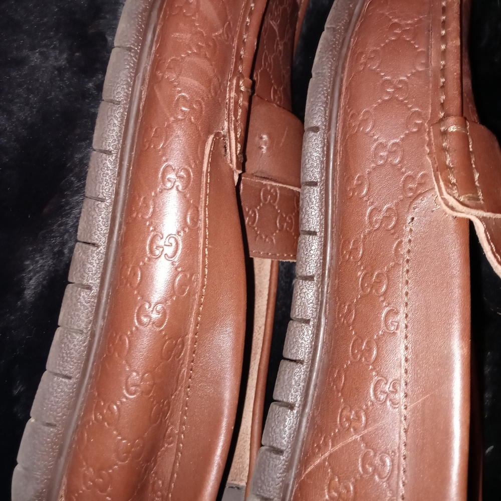 Vintage Gucci Men Brown Leather Loafers NWOT - Picture 3 of 11
